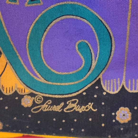 Laurel Burch NWT Large Cavas Tote LB7910 5 Cats - Picture 5 of 11